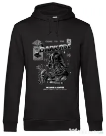 Hoodie barbat cu gluga Dark Side Coffee Negru