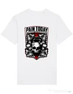 Tricou STANLEY STELLA barbat Pain today power tomorrow Alb