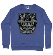 Bluza ADLER barbat Hustle for that muscle Albastru melanj