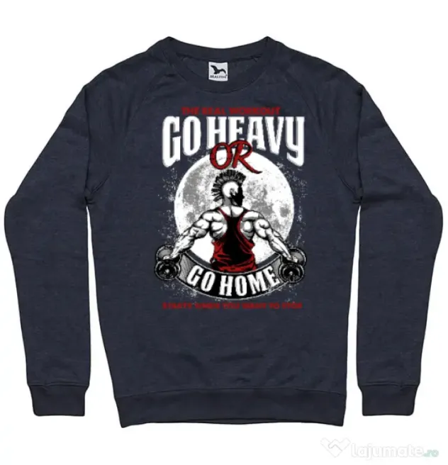 Bluza ADLER barbat Go heavy or go home Denim inchis