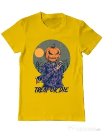 Tricou ADLER barbat Treat or die Galben