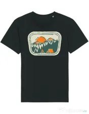 Tricou STANLEY STELLA barbat Camping badge Negru 