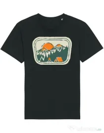 Tricou STANLEY STELLA barbat Camping badge Negru