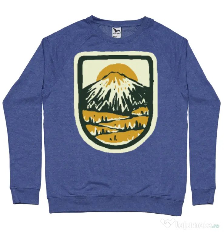 Bluza ADLER barbat Hand drawn mountains Albastru melanj