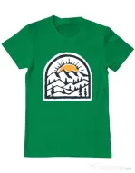 Tricou ADLER barbat Mountain beauty Verde mediu