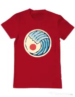 Tricou ADLER barbat Great wave Rosu