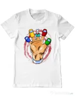 Tricou ADLER barbat High five Alb