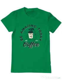 Tricou ADLER barbat Amazing coffee Verde mediu