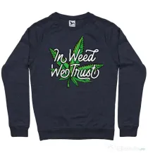 Bluza ADLER barbat In weed we trust Denim inchis
