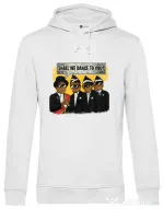 Hoodie barbat cu gluga Dance meme Alb