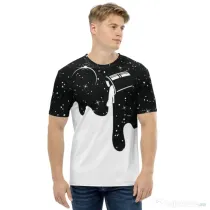 Tricou barbati all over Space