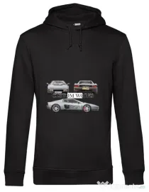 Hoodie barbat cu gluga Ferrari Testarosa Negru