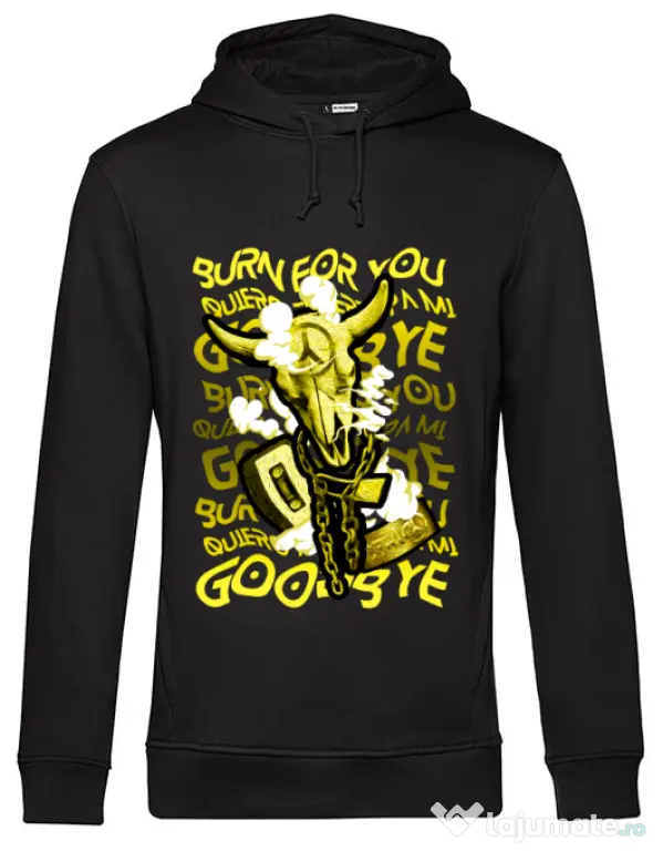 Hoodie barbat cu gluga Symbolism Negru
