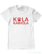 Tricou personalizat barbat Logo Kola Rosu Alb