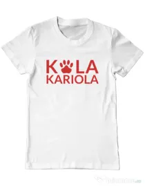 Tricou personalizat barbat Logo Kola Rosu Alb