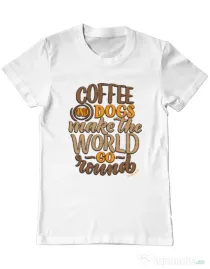 Tricou personalizat barbat Coffee and dogs Alb