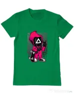 Tricou personalizat barbat Squid Game 4 Verde mediu
