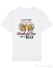 Tricou STANLEY STELLA barbat The Most Wonderful Time Alb