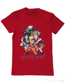 Tricou personalizat barbat Naruto Ninja Team Rosu