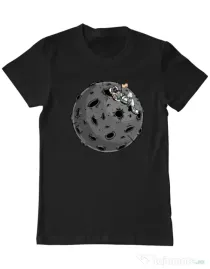 Tricou personalizat barbat Chill Astronaut Negru