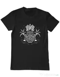 Tricou personalizat barbat Pineapple Summer Negru