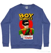 Bluza personalizata barbat Boy Wonder Albastru melanj