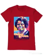 Tricou personalizat barbat James Brown Rosu