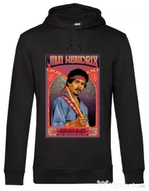 Hanorac barbat cu gluga Jimi Hendrix Negru