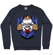 Bluza personalizata barbat Release My Superpower Denim inchis