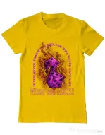Tricou personalizat barbat WISH ME LUCK Galben