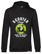 Hanorac barbat cu gluga SCOOTER VINTAGE Negru