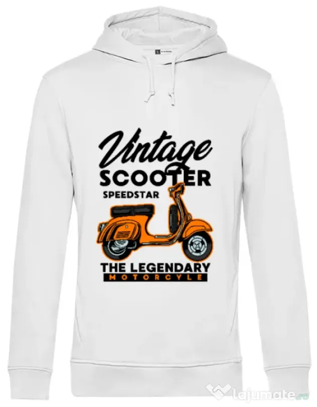 Hanorac barbat cu gluga SCOOTER SPEEDSTAR Alb