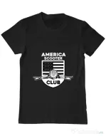 Tricou personalizat barbat AMERICA SCOOTER CLUB Negru