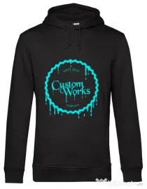 Hanorac barbat cu gluga CW Logo baby blue Negru