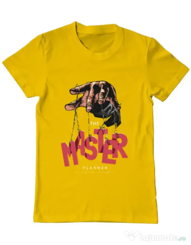Tricou personalizat barbat Master planner Galben