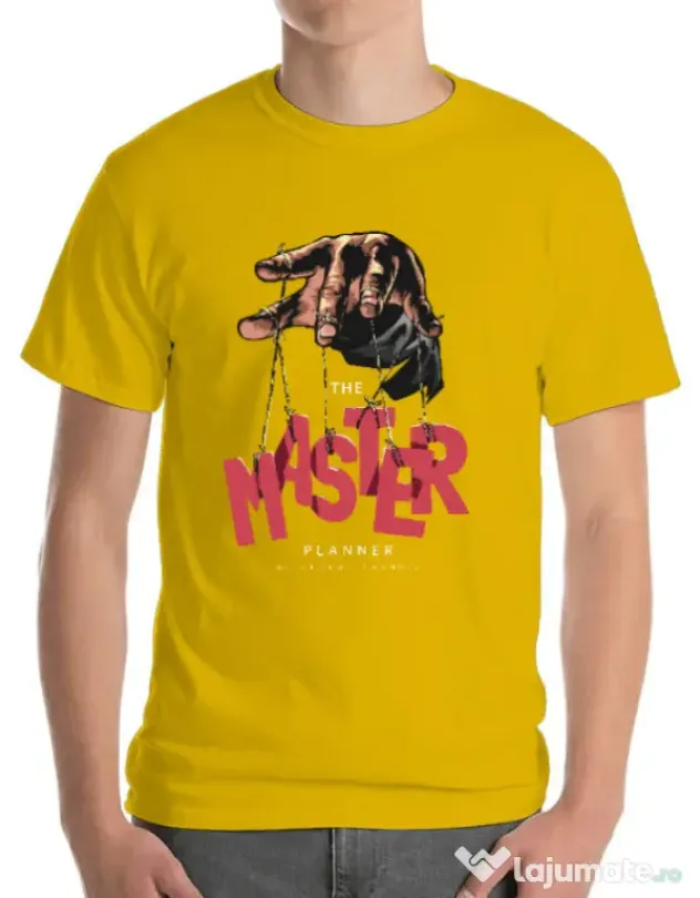 Tricou personalizat barbat Master planner Galben