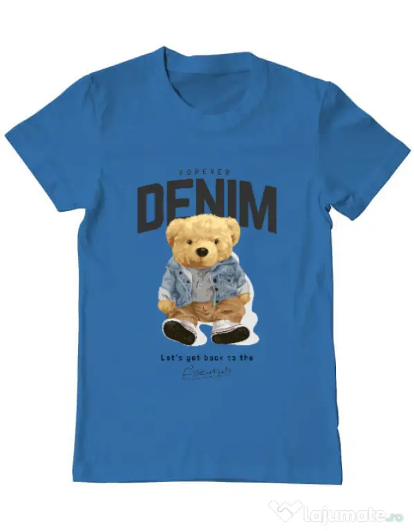 Tricou personalizat barbat Forever Denim Albastru azuriu