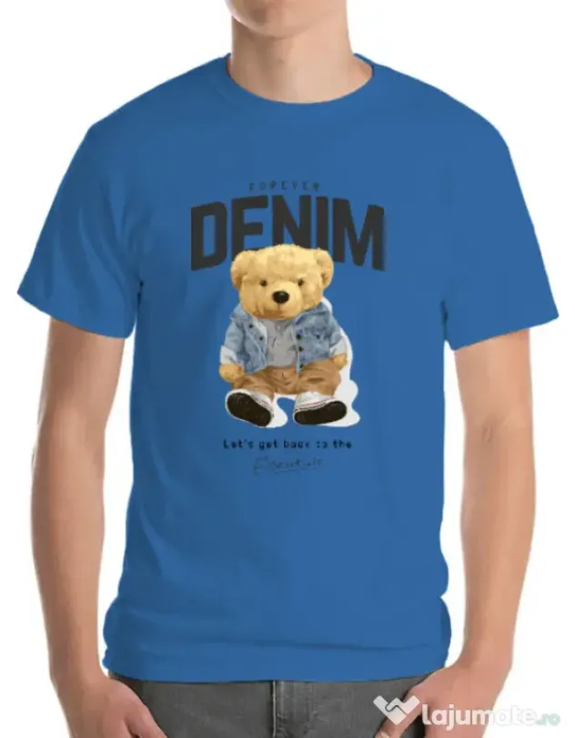Tricou personalizat barbat Forever Denim Albastru azuriu