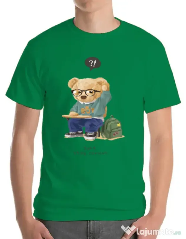 Tricou personalizat barbat Just Stay Curious Verde mediu