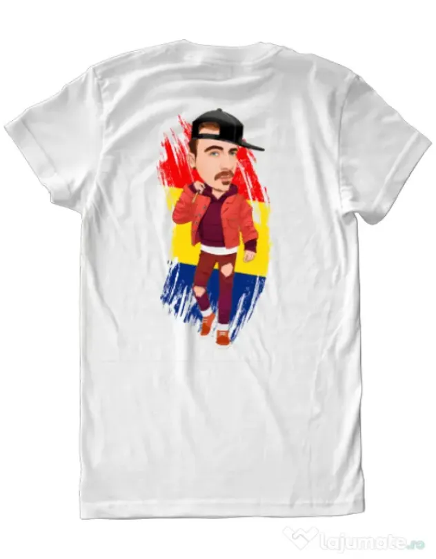 Tricou personalizat barbat Adi Morosanu FAMILY VIP Alb