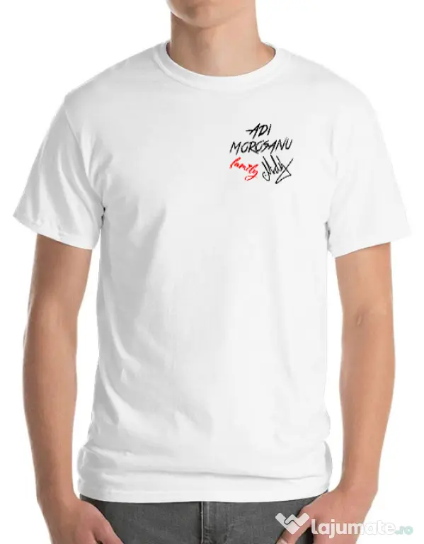Tricou personalizat barbat Adi Morosanu FAMILY VIP Alb