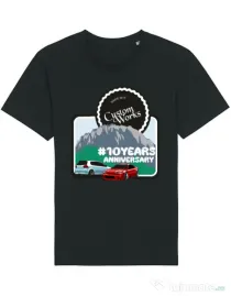 Tricou STANLEY STELLA barbat Custom Works Crew 10 Years Aniv. Negru