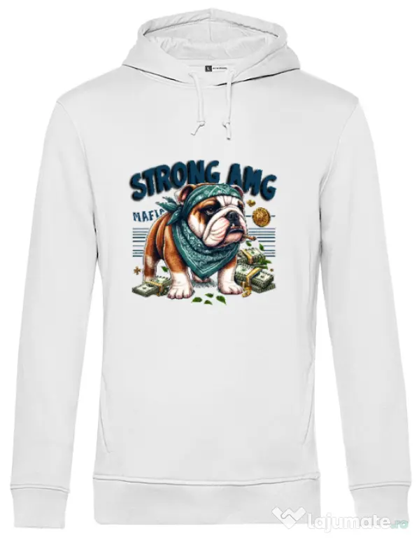 Hanorac barbat cu gluga BULLDOG 09 Alb
