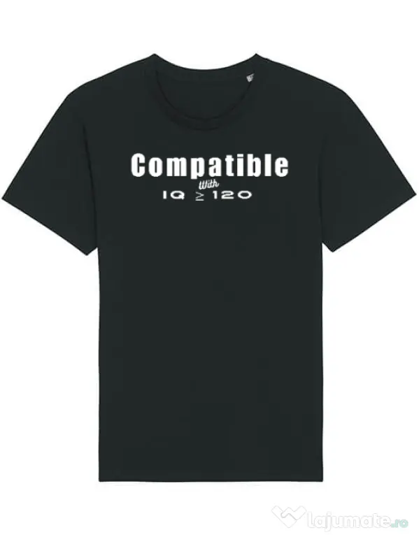 Tricou STANLEY STELLA barbat IQ tricou cu mesaj | CreativeSheep Negru