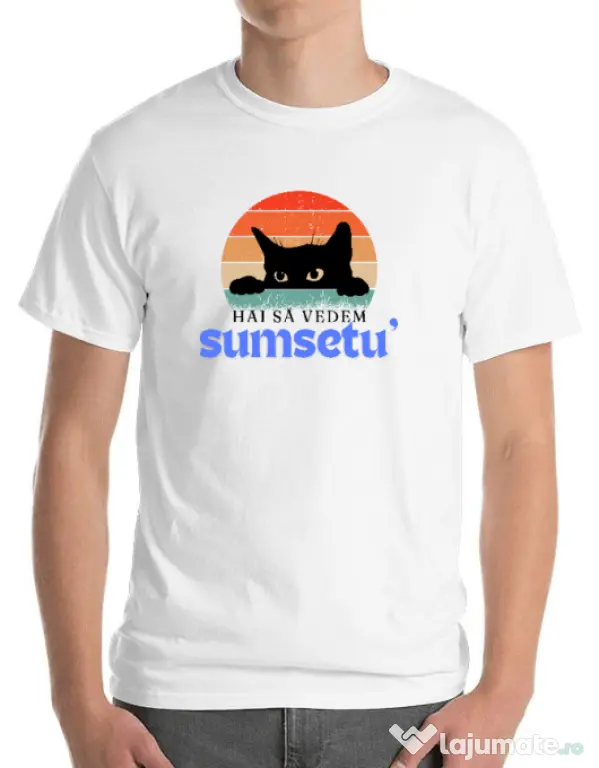 Tricou personalizat barbat Custom design Alb