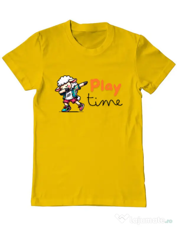 Tricou personalizat barbat Play Time Galben