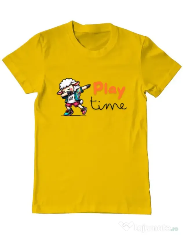 Tricou personalizat barbat Play Time Galben