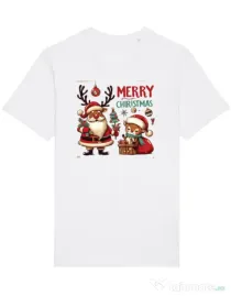 Tricou STANLEY STELLA barbat Merry schristmas 2 Alb