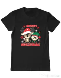 Tricou personalizat barbat Prietenii lui Mos Craciun 2 Negru