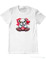 Tricou personalizat barbat BULLDOG 102 Alb